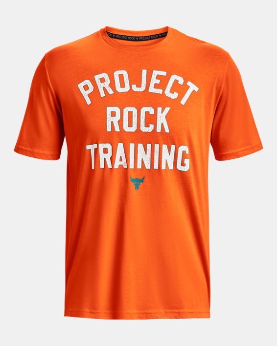 Men's Project Rock Training Short Sleeve in Orange image number 4